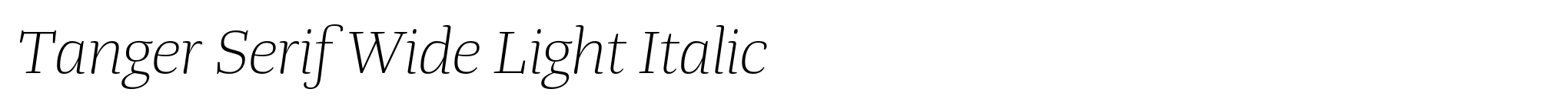 Tanger Serif Wide Light Italic image